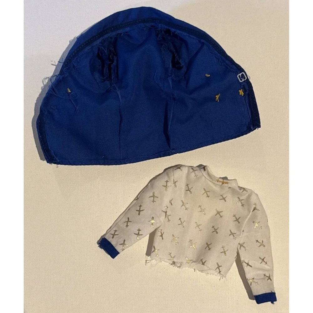 Vintage Mattel Barbie‎ Ken Clothes Airplane Pilot Jumpsuit Modified